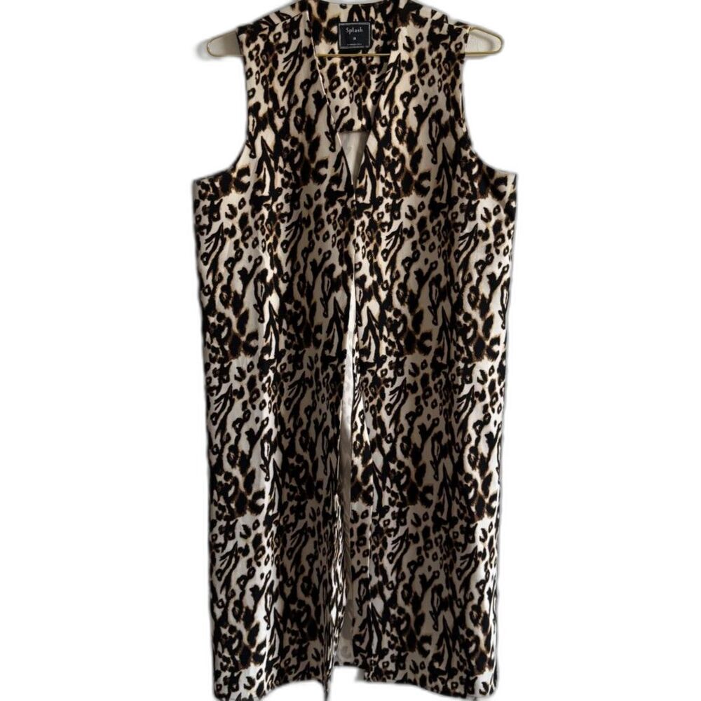New Splash Leopard Print Vest Medium
